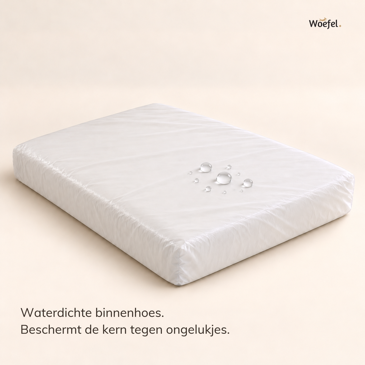 Waterdichte binnenhoes om de schuimkern van de Woefel hondenmand