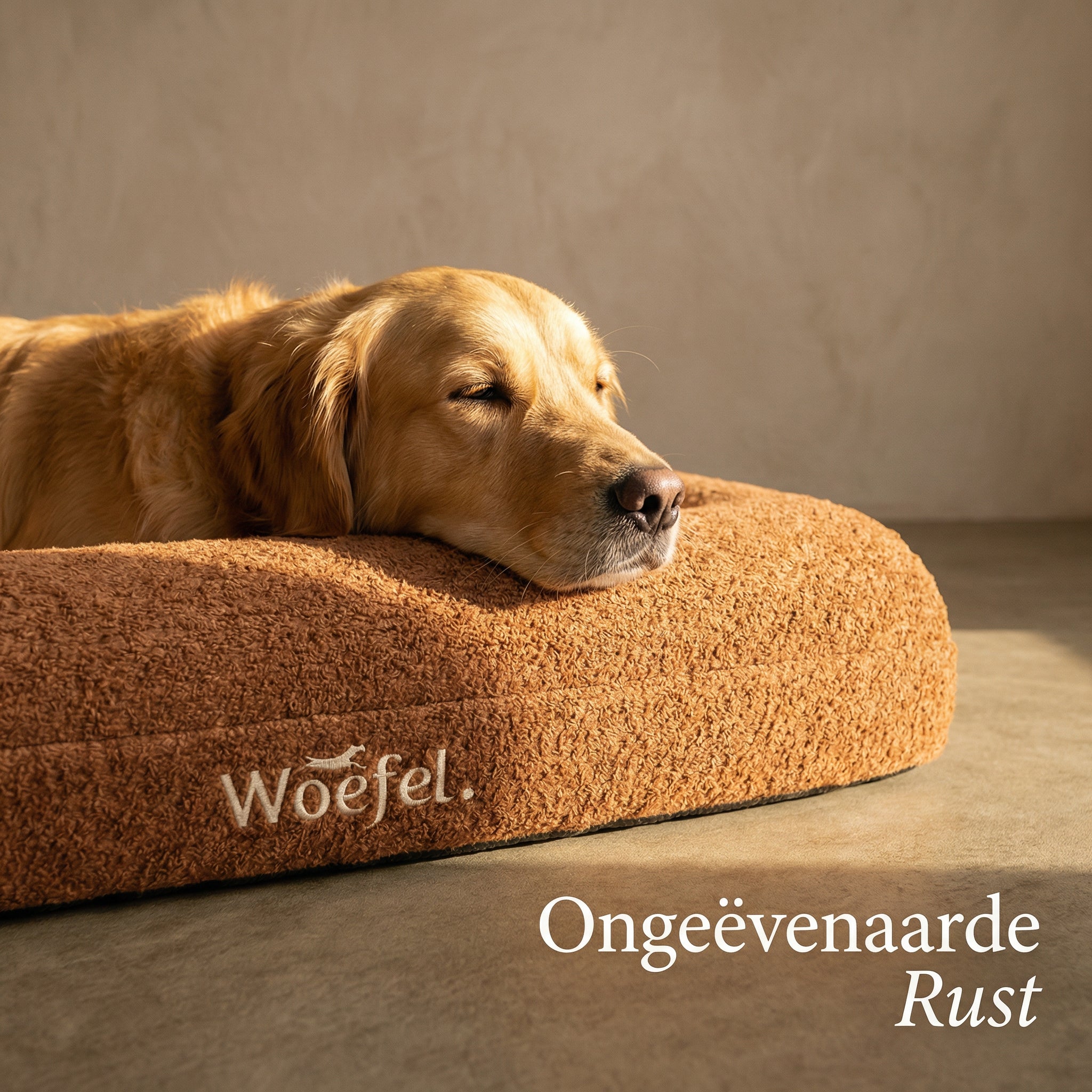 Woefel Premium Hondenmand - Camel