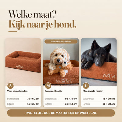 Woefel Orthopedische Hondenmand - Camel