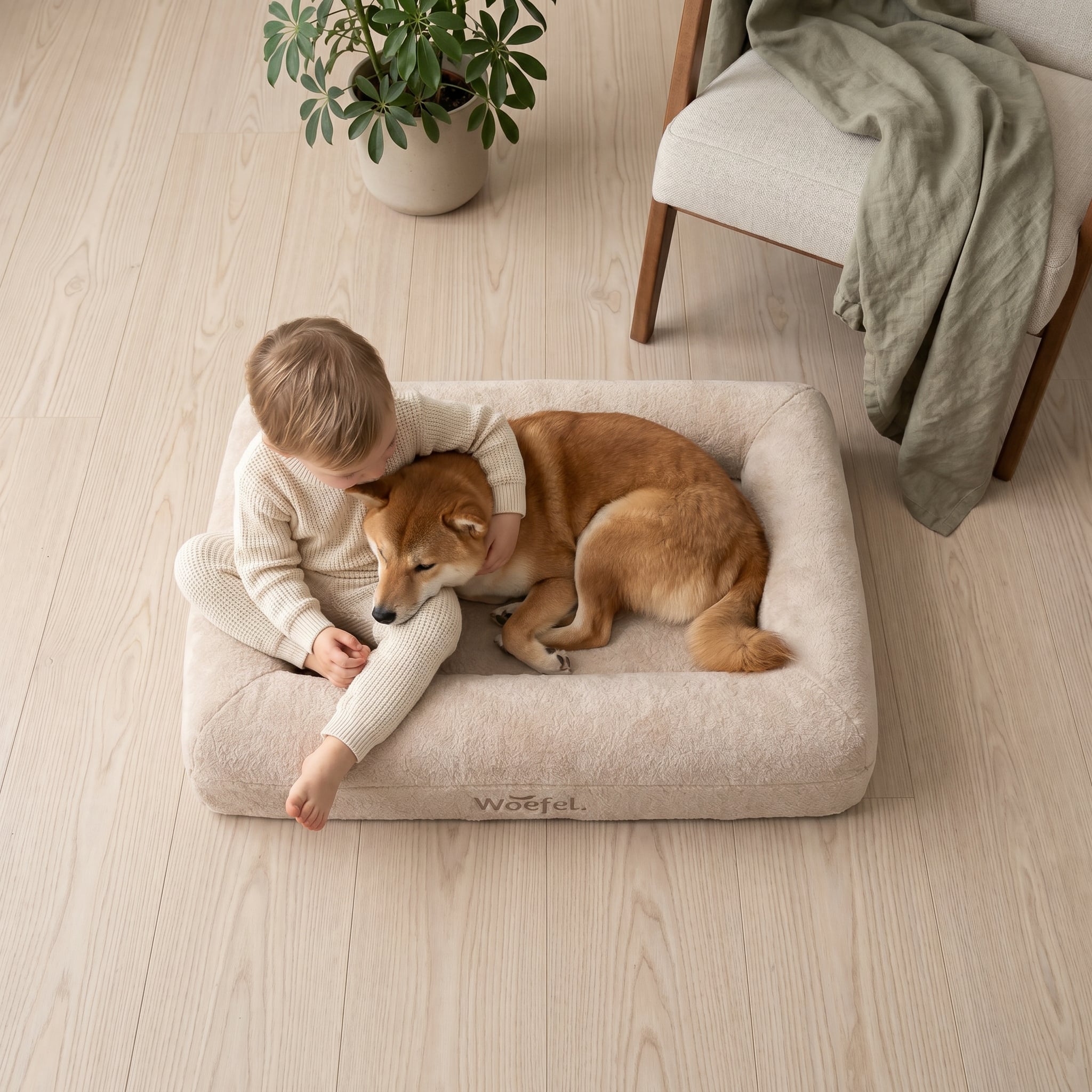 Woefel Orthopedische Hondenmand - Beige