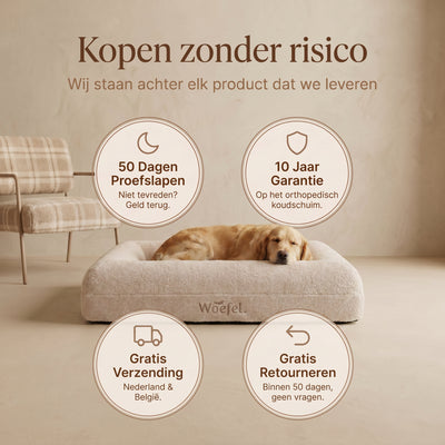 Woefel Orthopedische Hondenmand - Beige