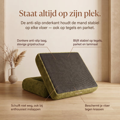 Woefel Orthopedische Hondenmand - Olijf Groen