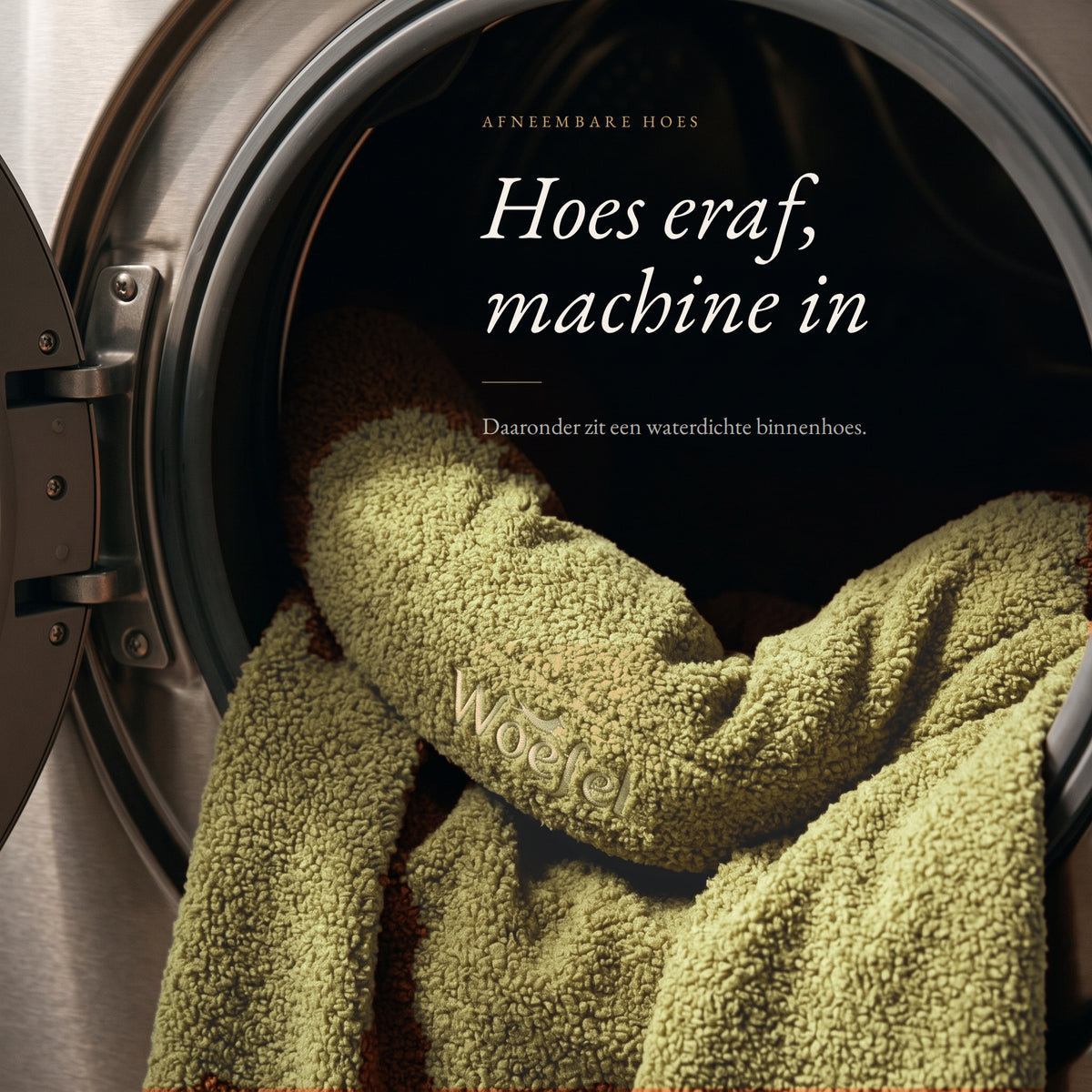 Woefel Orthopedische Hondenmand - Olijf Groen