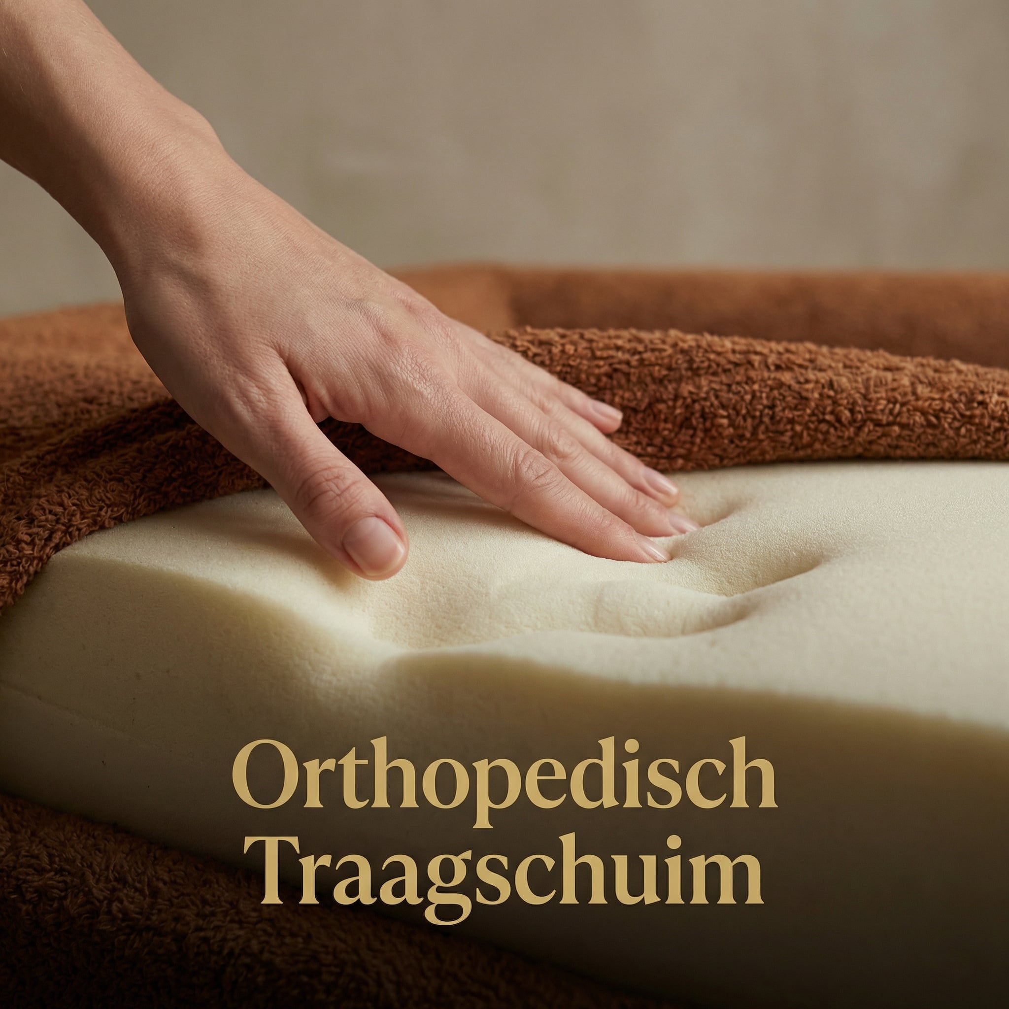 Woefel Premium Hondenmand - Camel